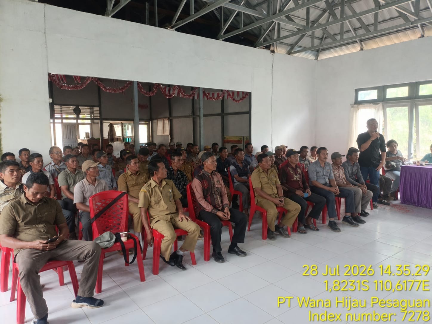 kegiatan sosialisasi RKT PT. WHP di Kecamatan Tumbang Titi